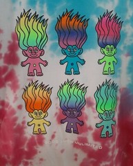 Men’s L 60th Anniversary Good Luck Trolls Tie-dye T-Shirt