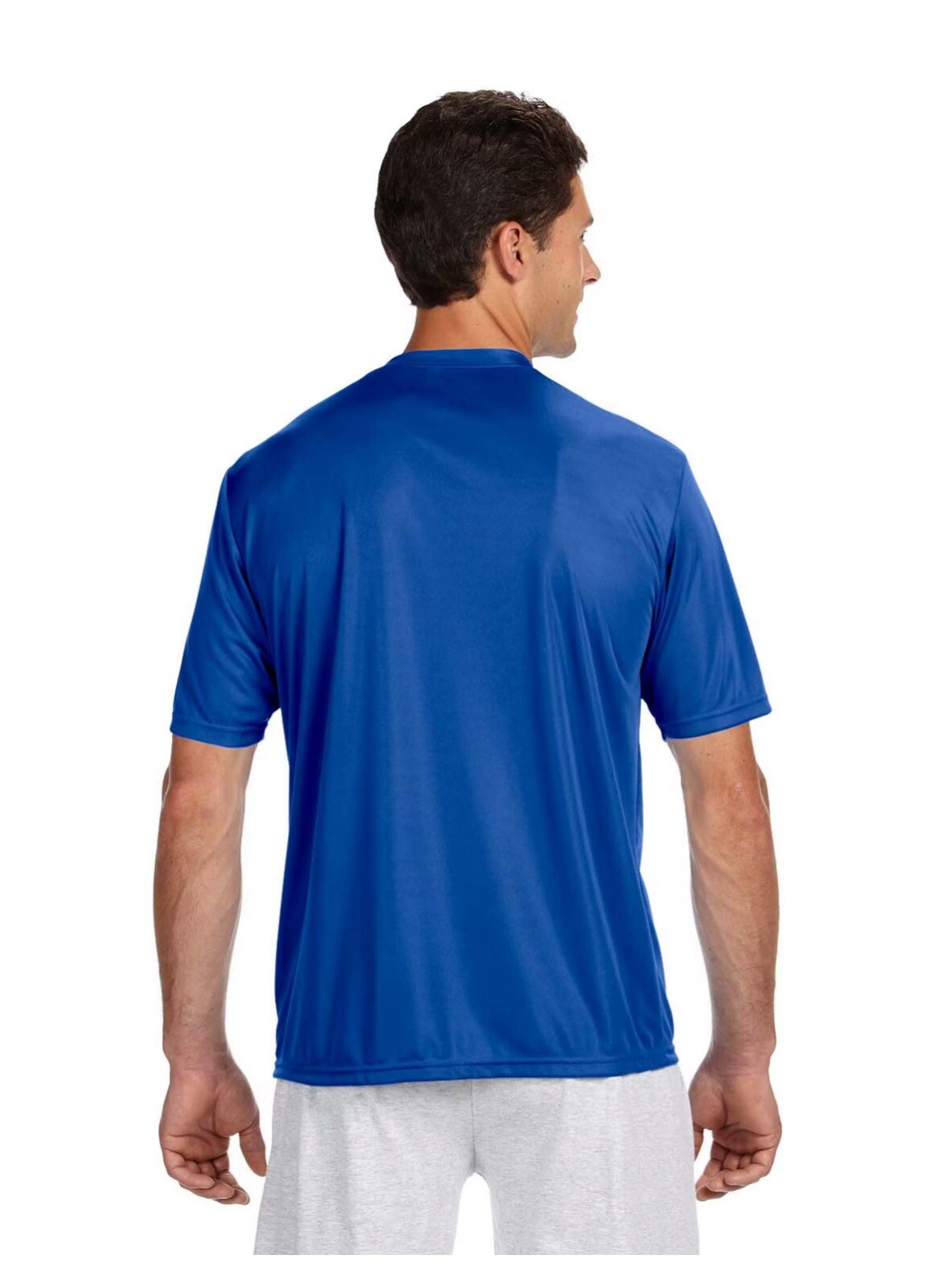 A4 N3142 Mens Short Sleeve DriFit Cooling Performance Shirt Small Royal Blue New gallery