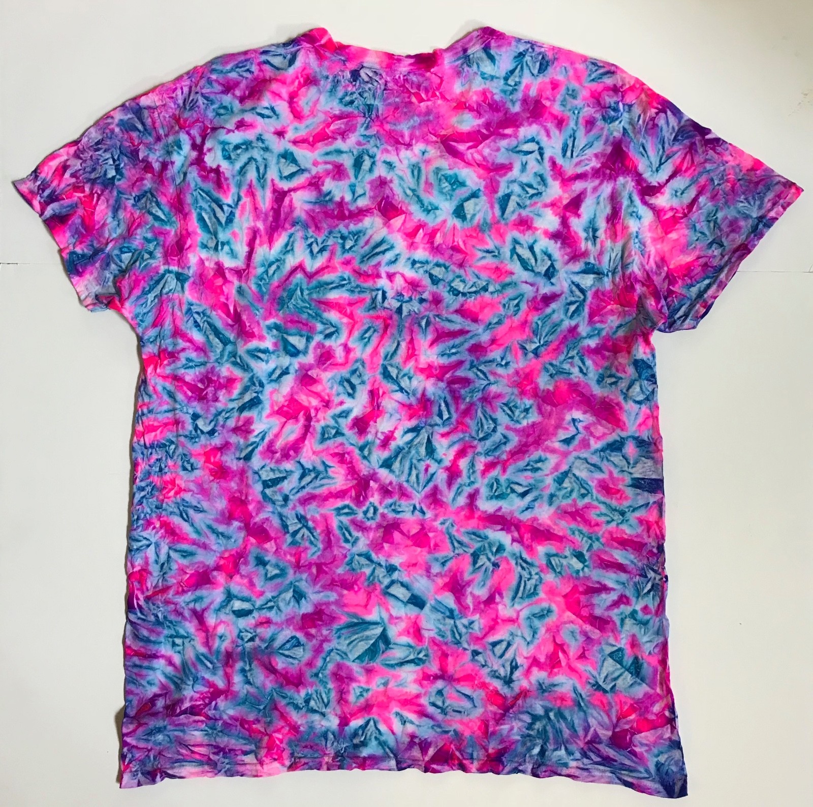 *New* 2XL - Sm Handmade Tie Dye, Pink Ice Cruncht Crinkle, Crew or V-Neck gallery