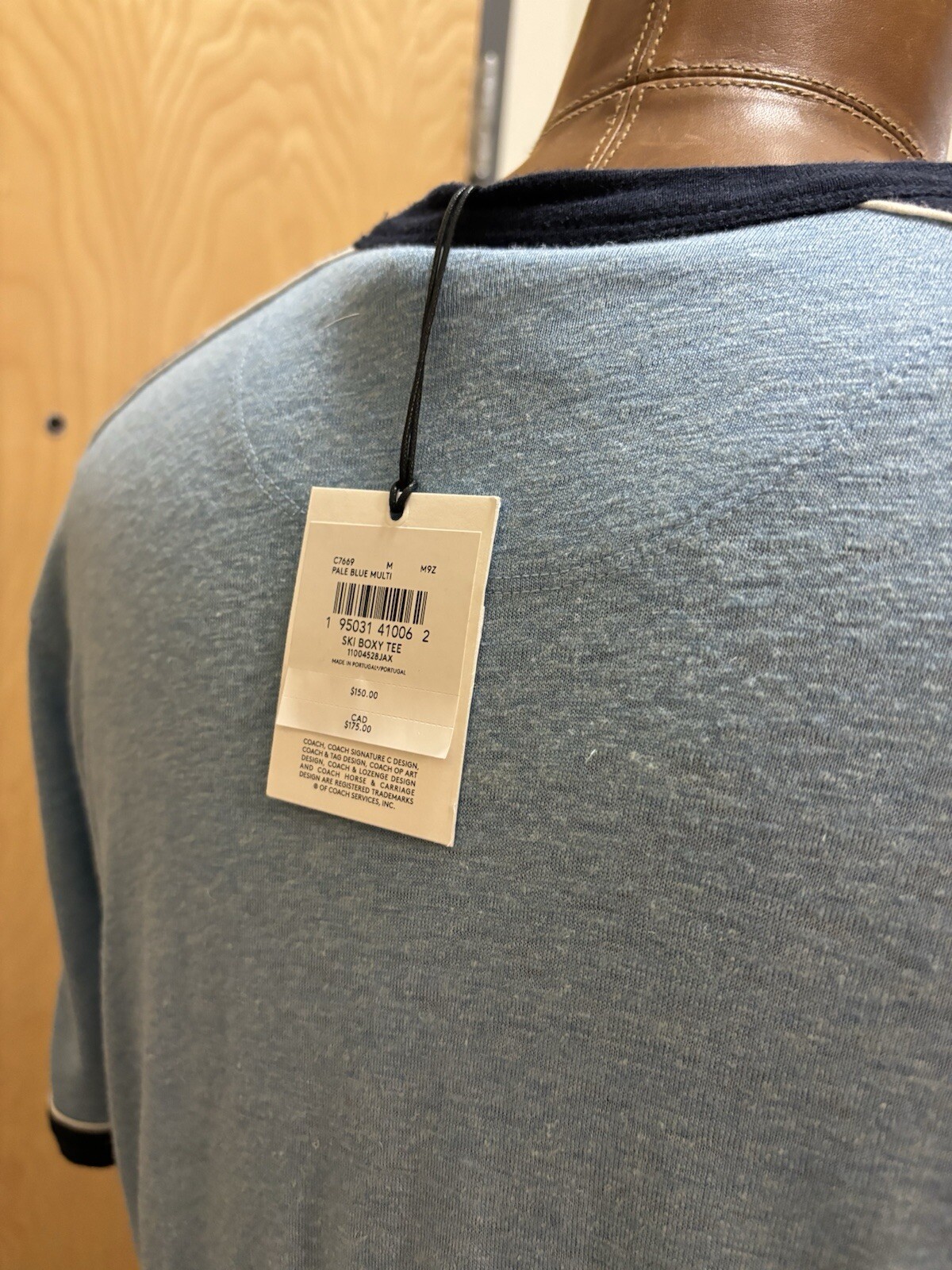 Designer COACH Brand Retro Ski Graphic T-Shirt Wool/Linen Size M (org $150) gallery