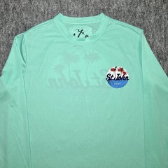 HIHO Performance Long Sleeve Shirt S Teal St.John US VII Graphic Made in Peru