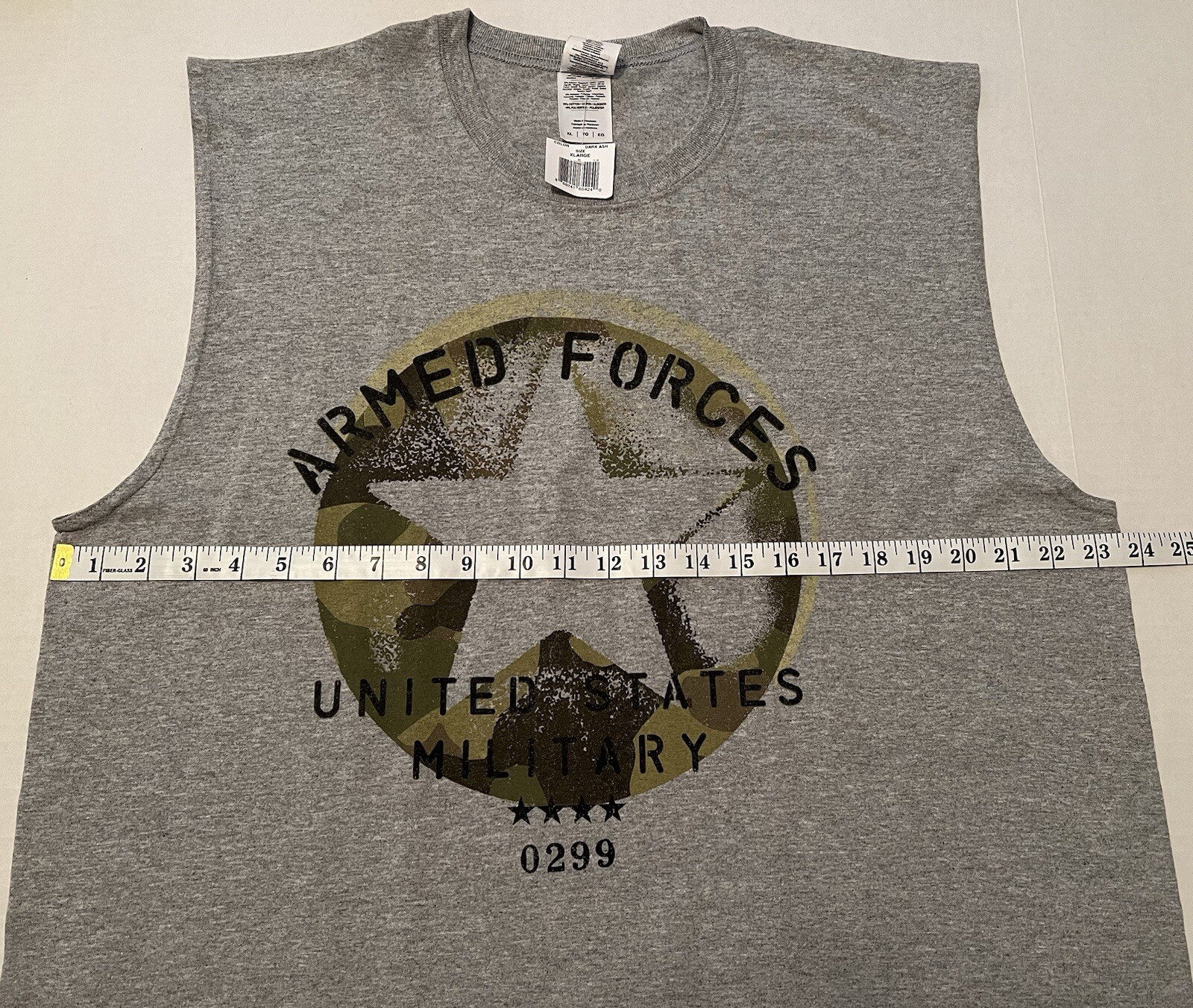 NWT Armed Forces United States Military Muscle Shirt XL Sleeveless Gray gallery
