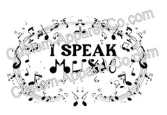 I Speak Music Tee – Choose Your Size & Color!