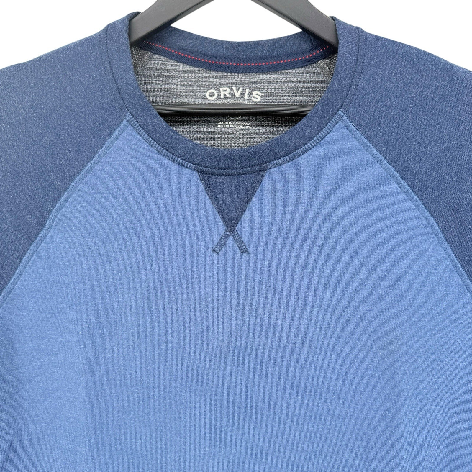 Orvis Classic Collection Pullover Shirt Mens Blue Large Long Sleeve Size L gallery