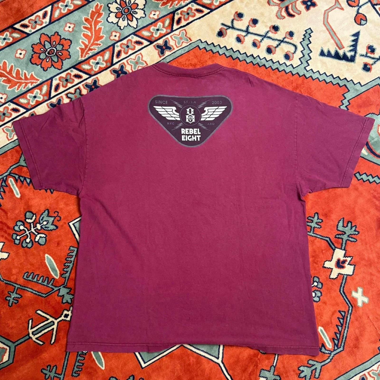 Rebel8 Rebel Eight Maroon T-Shirt Men's 2XL gallery