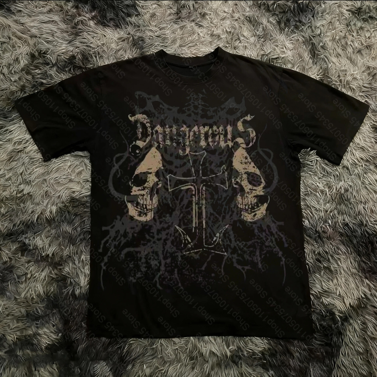 Retro Classic Gothic Style T-shirt Print Oversized Shirt High Street Shirts gallery