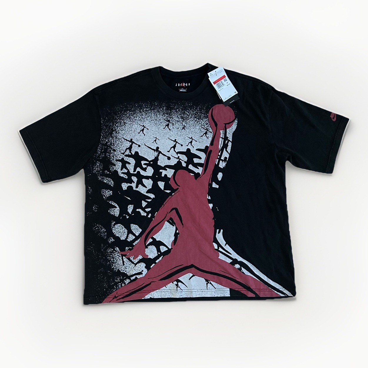 Nike Air Jordan Men's Black Graphic T-Shirt Large Oversized HQ8982-010 NWT gallery