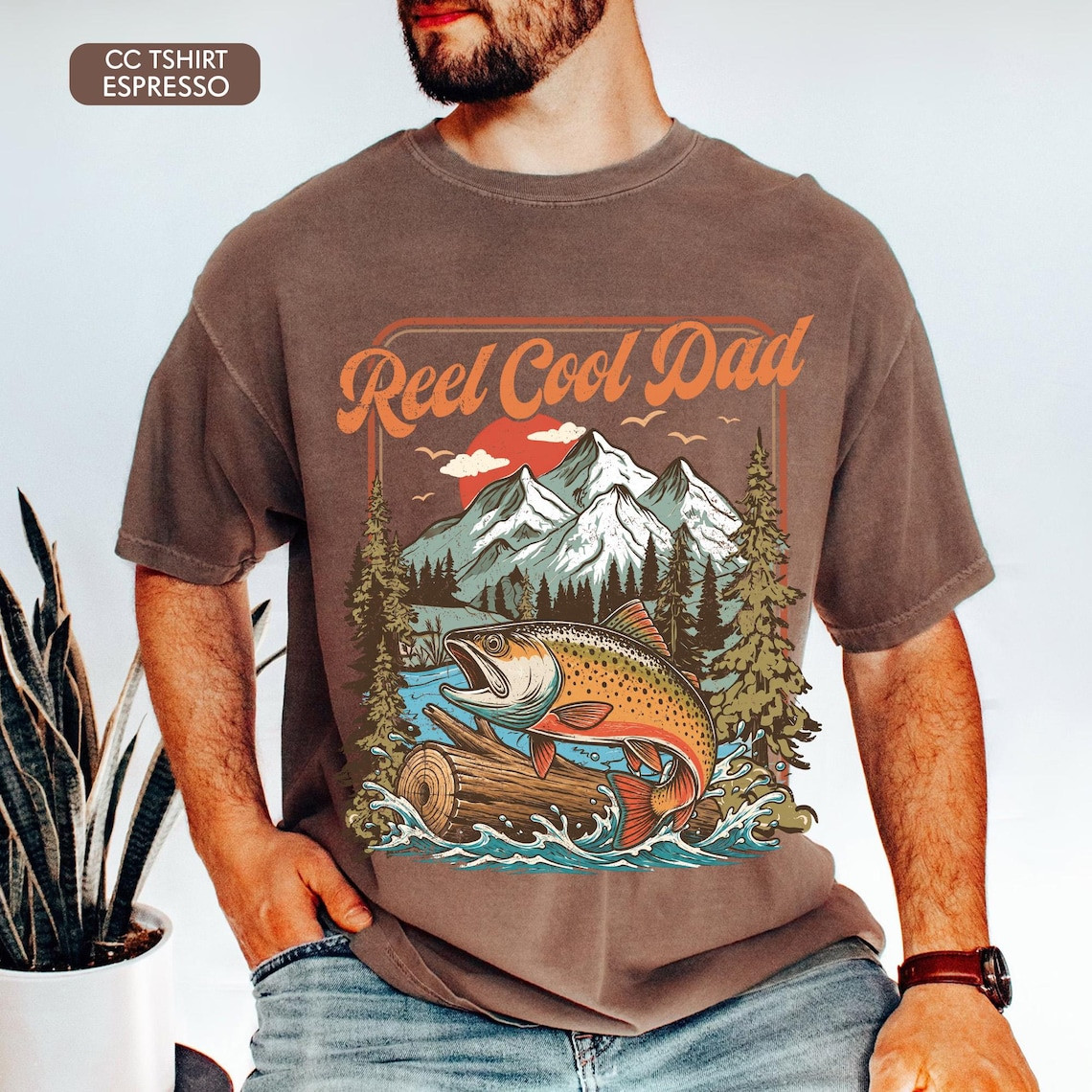 Comfort Colors Reel Cool Dad Fishing Shirt Father's Day Gift For Husband Men Tee gallery