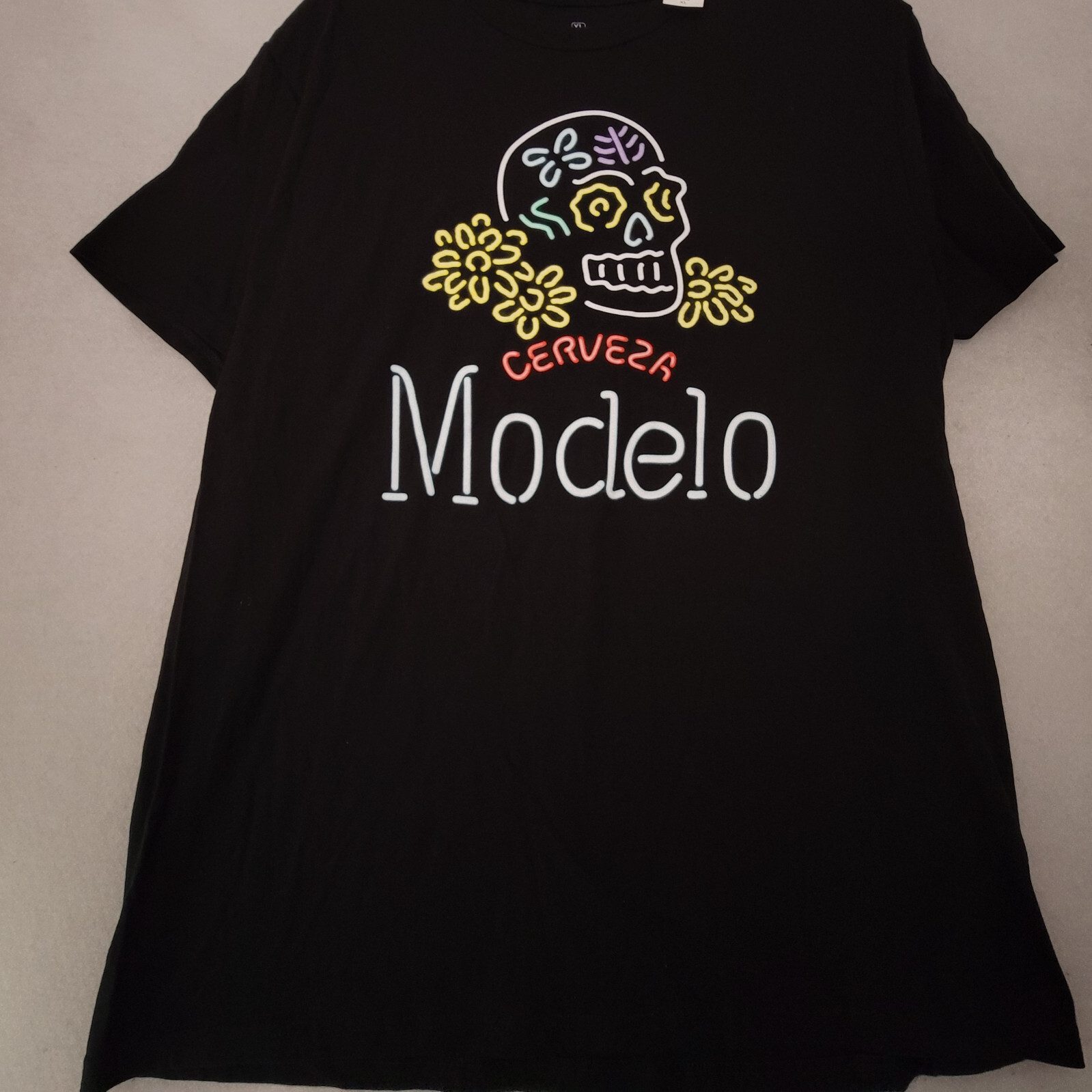MODELO SHIRT Mens EXTRA LARGE XL BLACK CERVEZA BEER CASUAL DRINKING SKULL NWT gallery