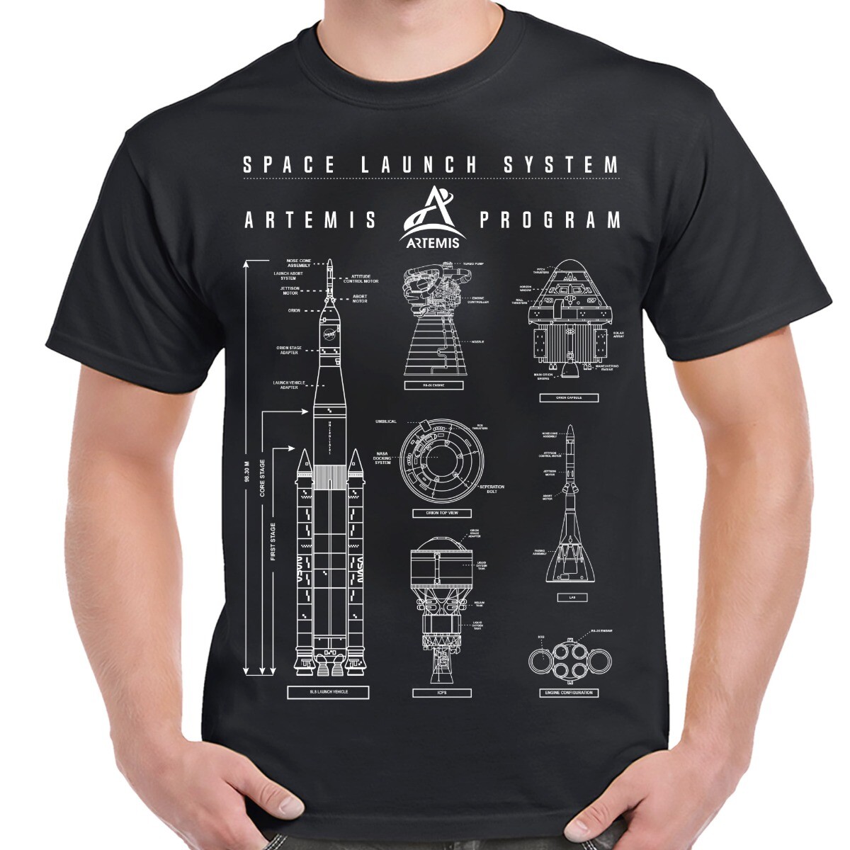 NASA Artemis Space Launch System Adult T-Shirt