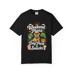 Weekend Plans Dog Park & Snacks T-Shirt | Cute Dog Graphic Tee