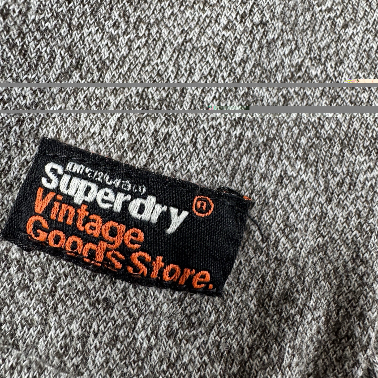 Superdry Men's T-Shirt L Gray Tee Graphic Logo Vintage Short Sleeve EUC gallery