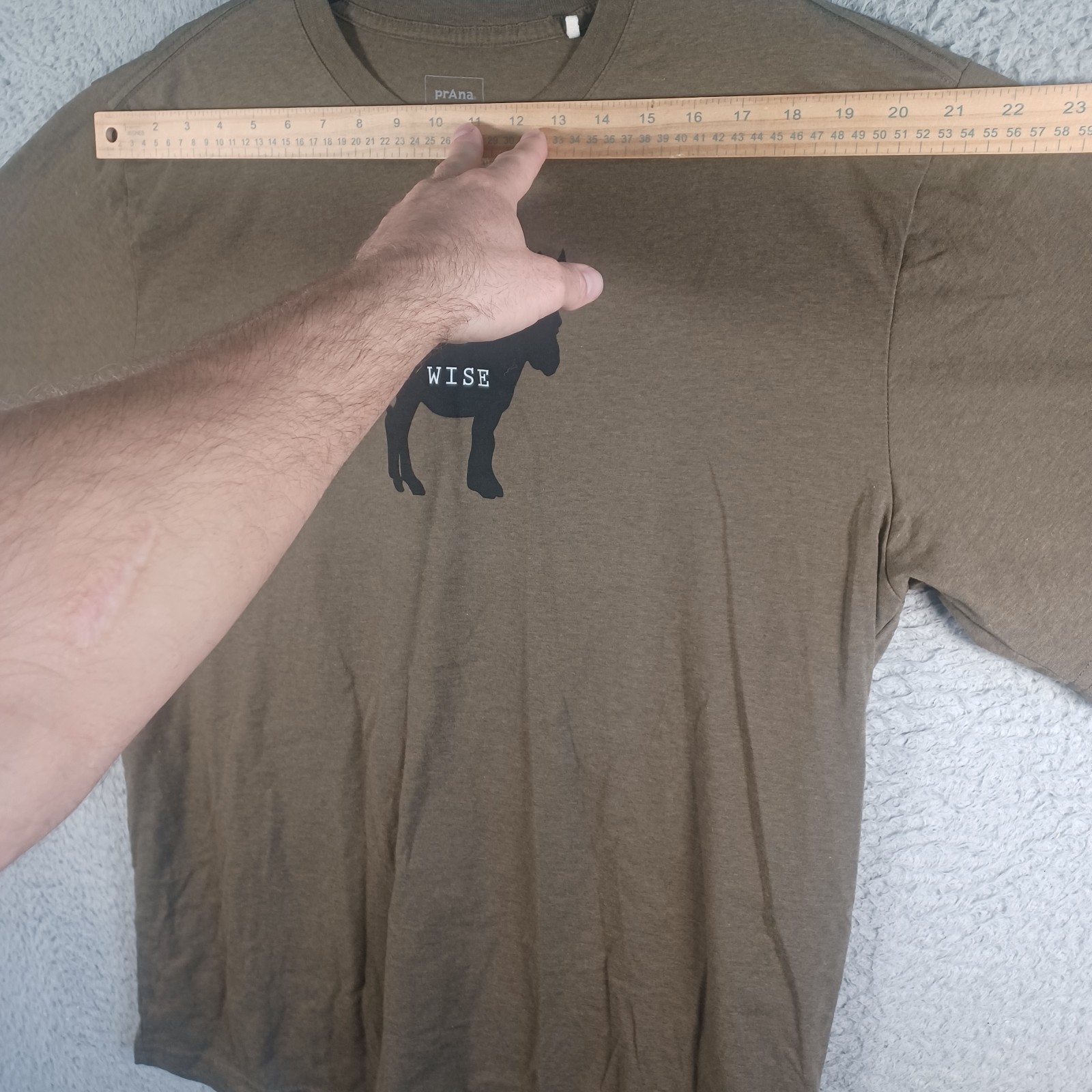 PrAna Mens Brown T-Shirt Size 2XL Wise-Ass Donkey Funny Joke Graphic Short-Slv gallery