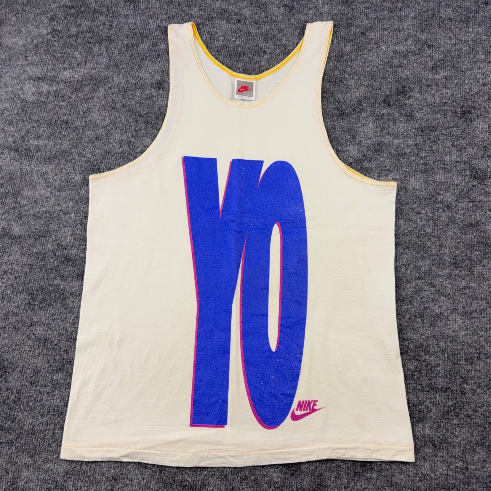 Vintage 90s Nike Bo Jackson YO Tank Top Mens Medium Single Stitch Made in USA