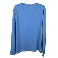 Saks Fifth Avenue Mens Pullover Long Sleeve V Neck T Shirt Blue Casual Large