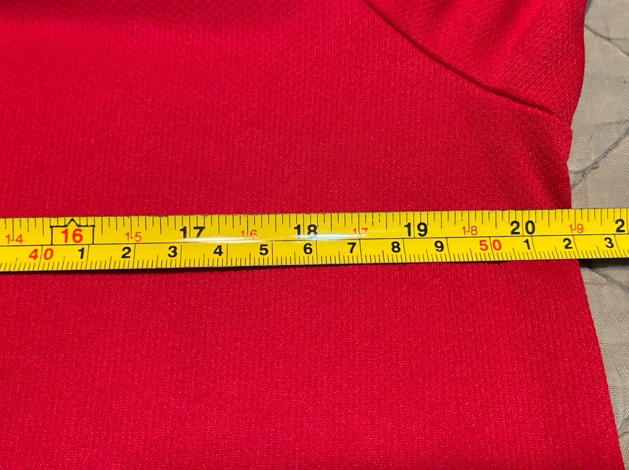 Athletic Works DriWorks Adult Medium (38-40) Red 100% Polyester T-Shirt gallery