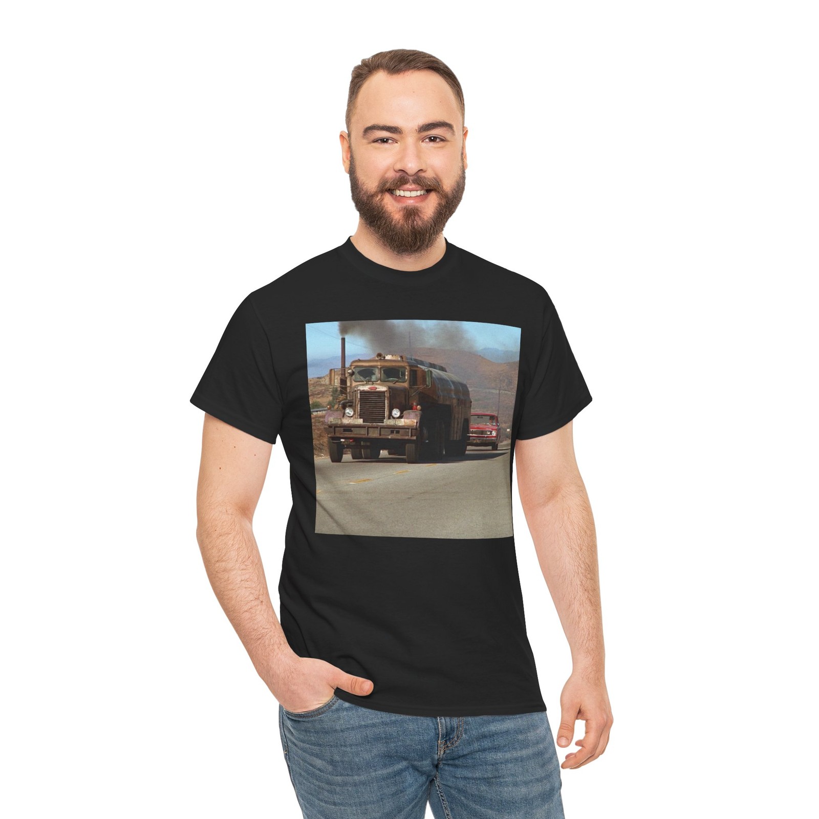 DUEL, movie T-shirt, Peterbilt Tanker Semi Truck