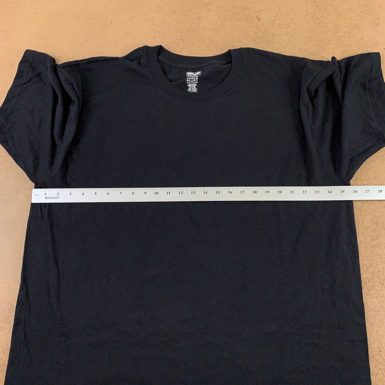 Kirkland Men's Size 3XL Black Cotton Short Sleeve Crew Neck T-Shirt New gallery