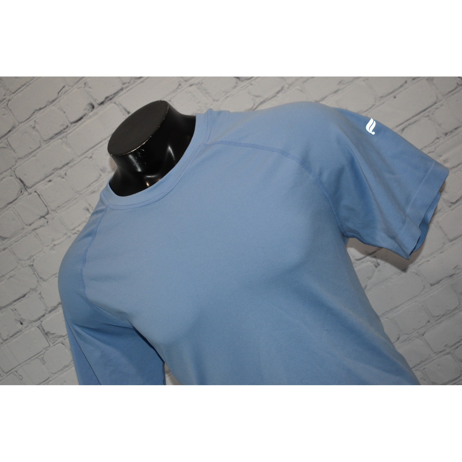 Fabletics T-Shirt Mens XL Blue Raglan Performance Mesh Workout Nylon Polyester gallery