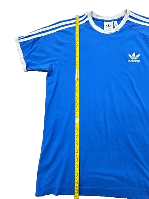 Adidas Mens T-Shirt Blue 3-Stripes XXL Short Sleeve Striped Crew Neck gallery