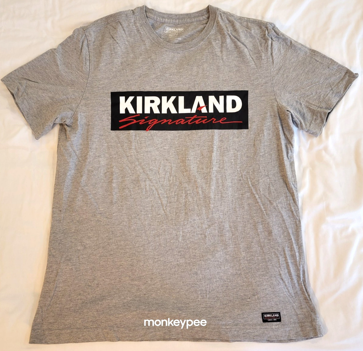 Kirkland Signature Costco Unisex Logo T Shirt Mens Medium Womens large EUC gallery
