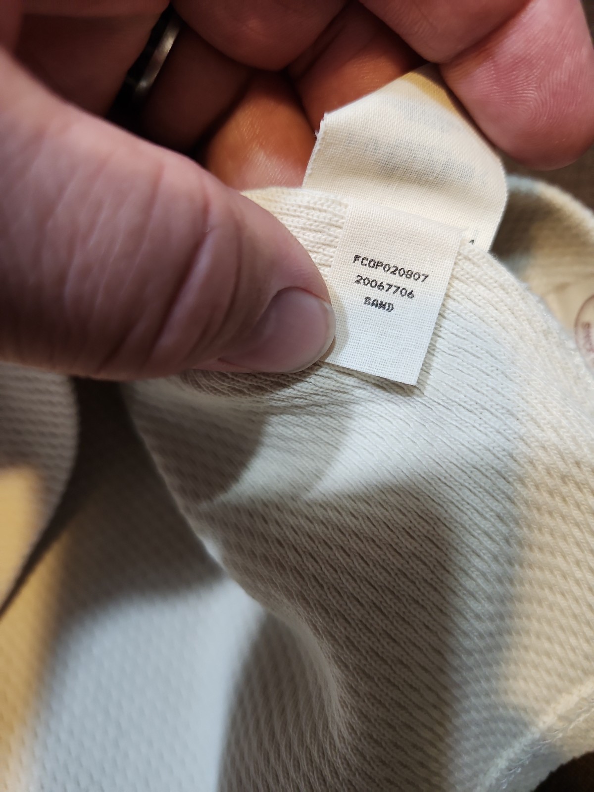 Filson long-sleeve thermal crewneck shirt Off White Mens Size M Waffle Knit gallery