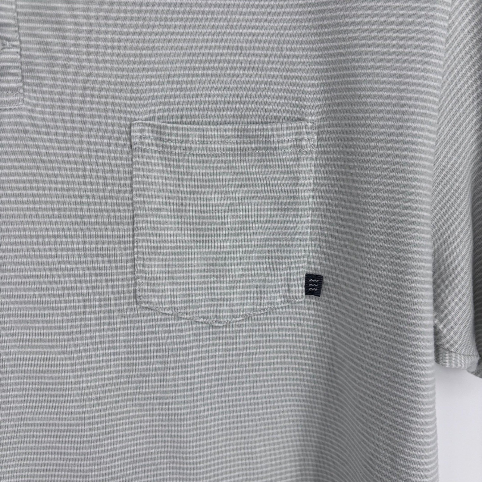 Free Fly Henley Shirt Mens XL Gray Striped Bamboo Performance Short Sleeve gallery