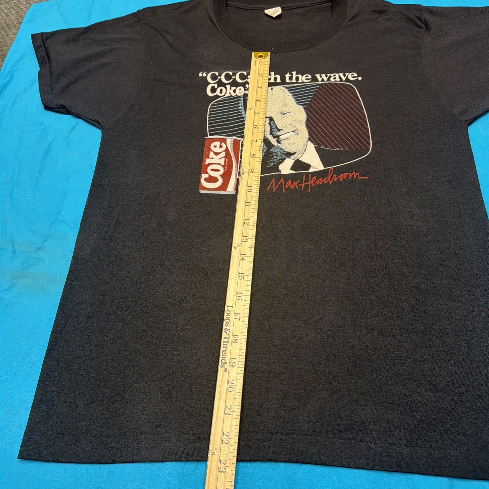 1987 Max Headroom Coca Cola Promo T Shirt Large Screen Stars USA Vintage Coke gallery
