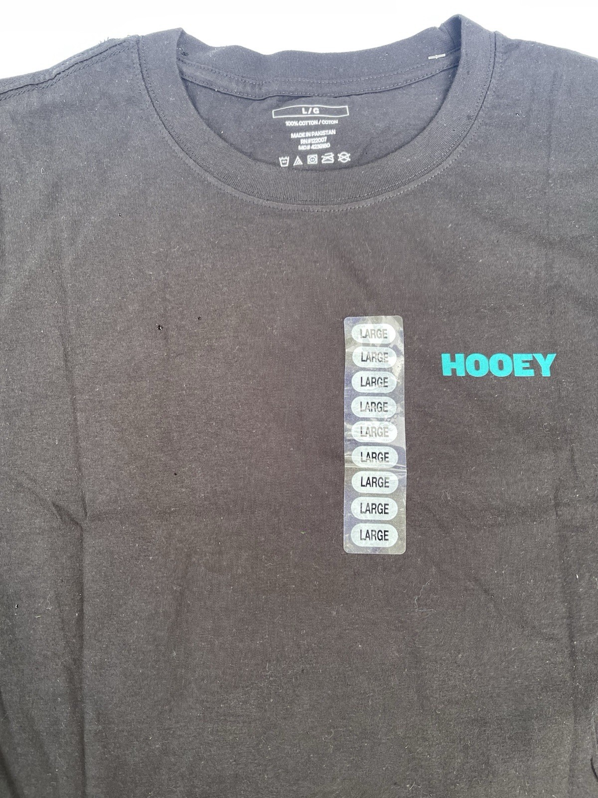 Hooey T-Shirt New Size Large Black