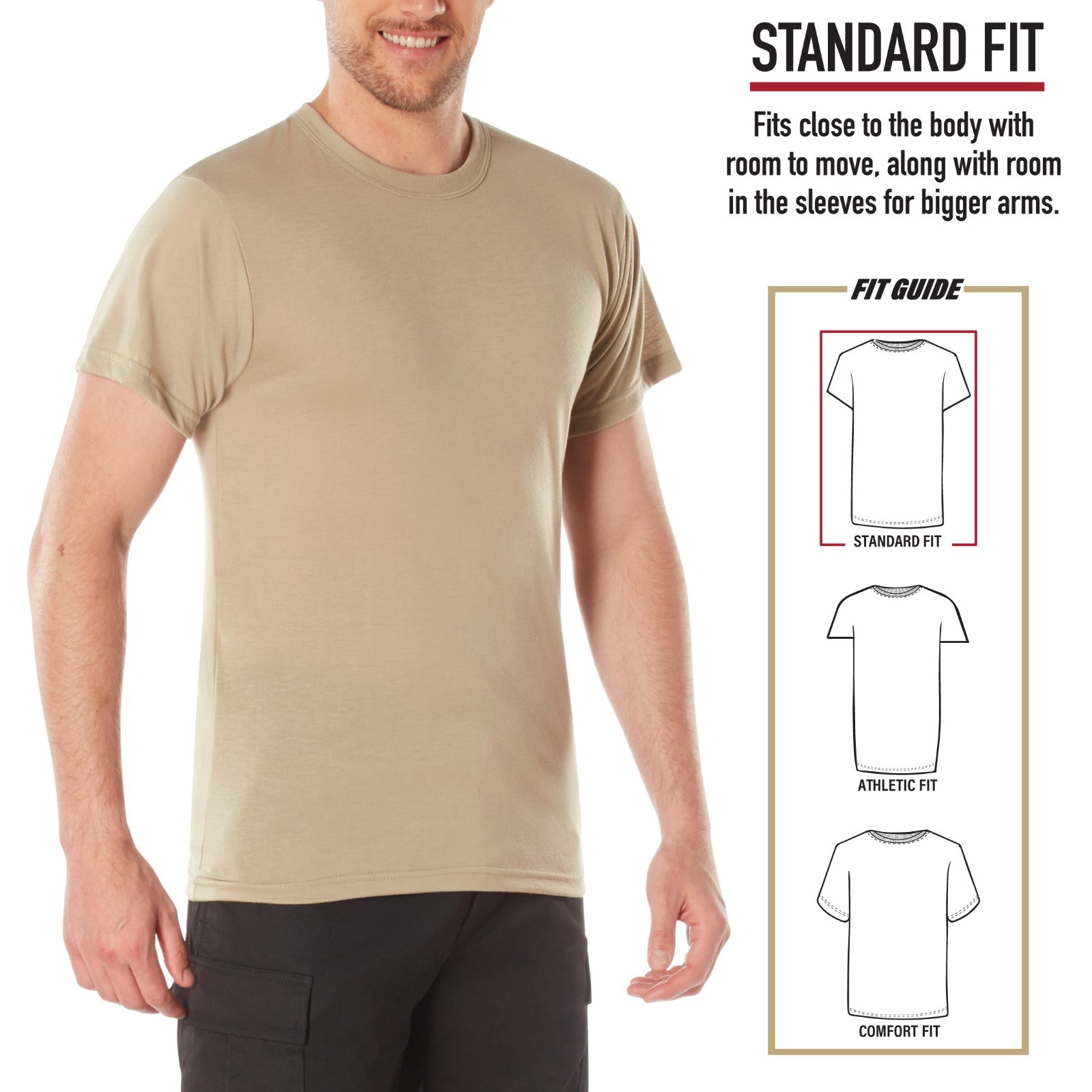 Moisture Wicking T-Shirt Solid Tactical Workout Crew Neck Comfy Lightweight Tee gallery