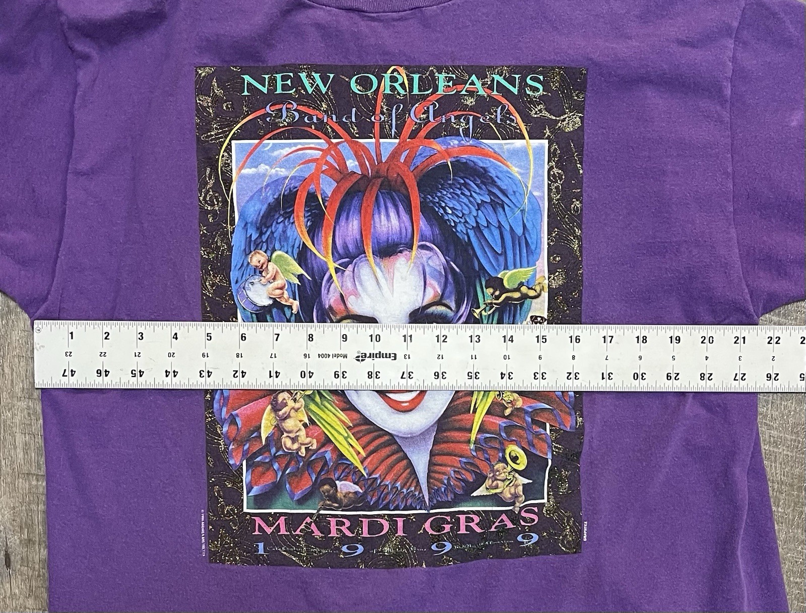 Vtg Mardi Gras T Shirt XL New Orleans 1999 ANDREA MISTRETTA Graphic Heavy Tee gallery