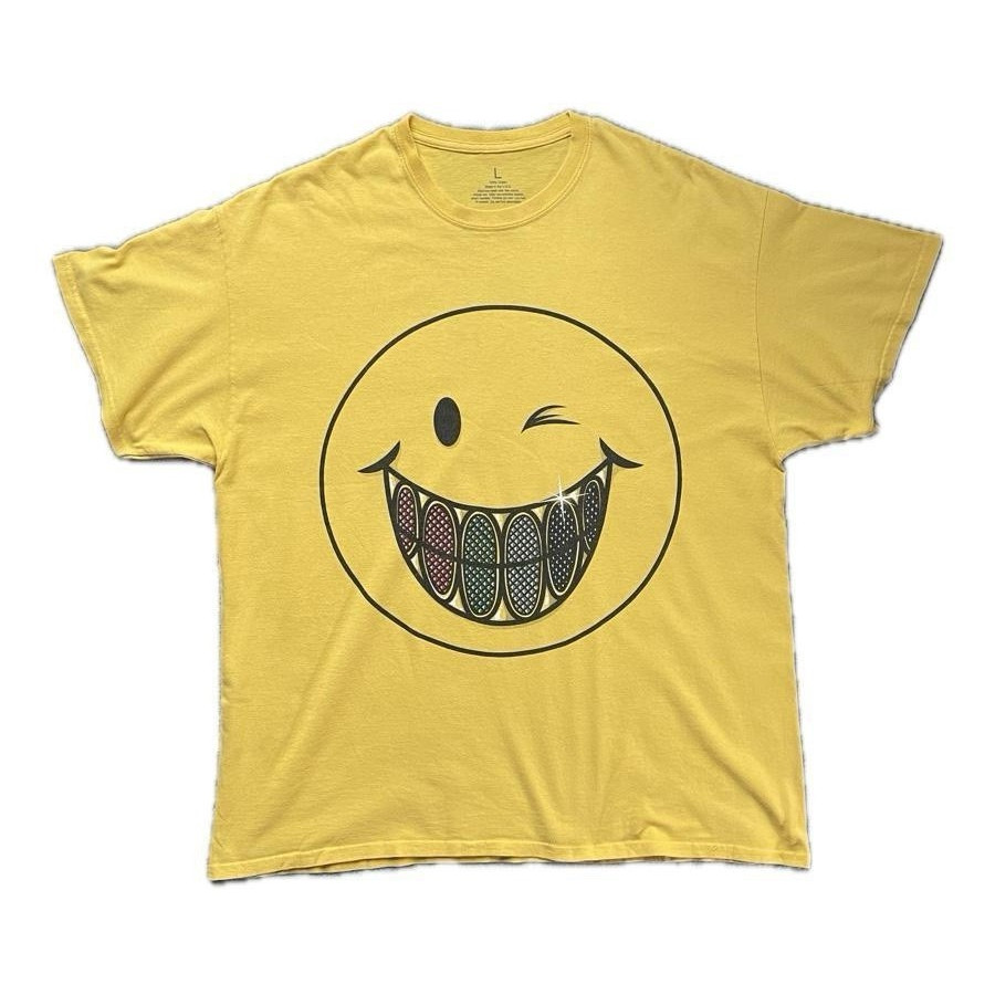Vanguard VG XOG yellow smiley face graphic tee Size L