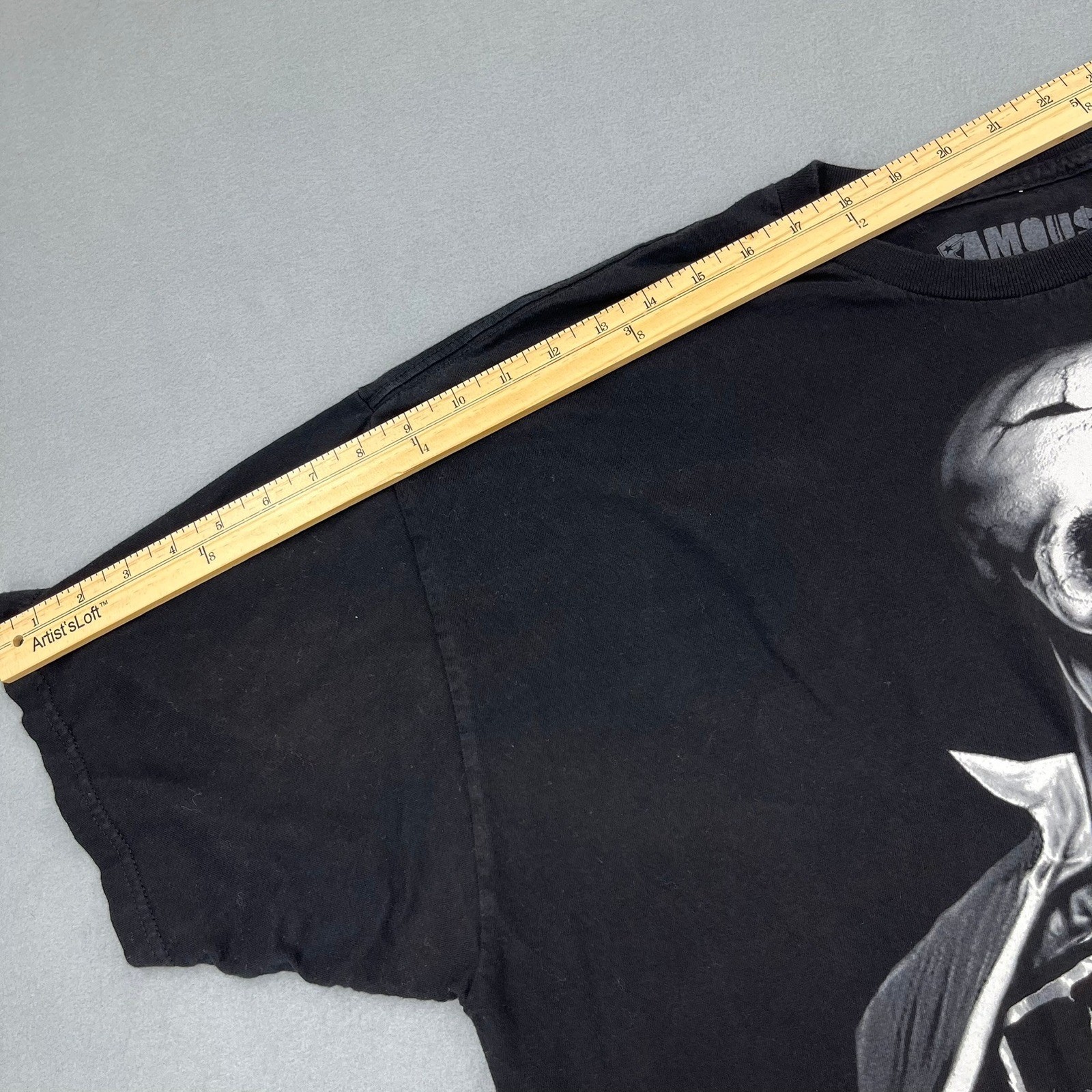 Famous Stars and Straps Mens XXL Black Skeleton Graphic T-Shirt Travis Barker gallery