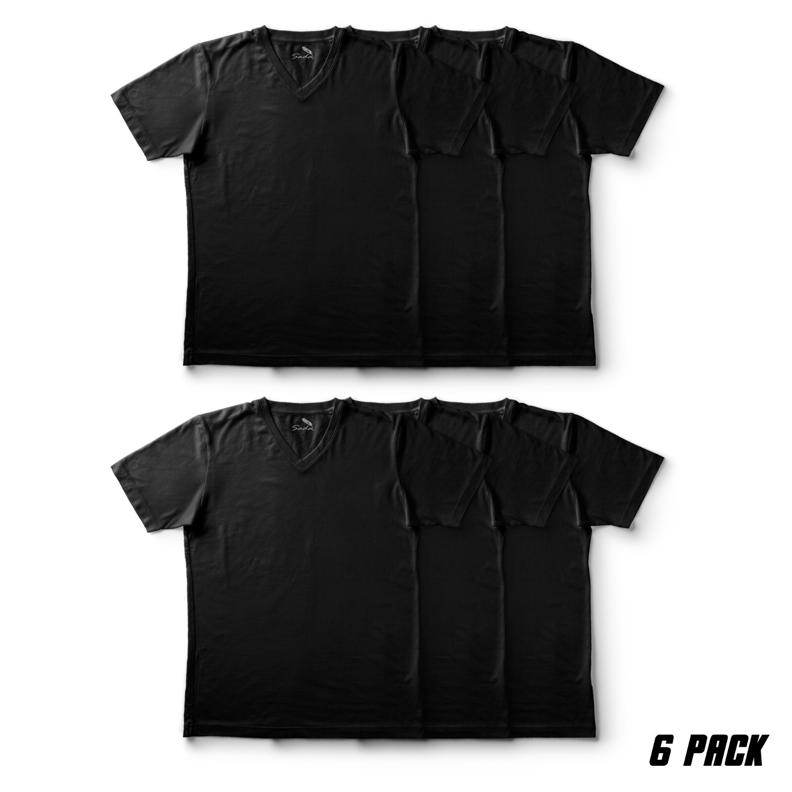 Sada T-Shirts 6 Pack Plain V Neck T Shirts for Men Sizes S-6XL gallery