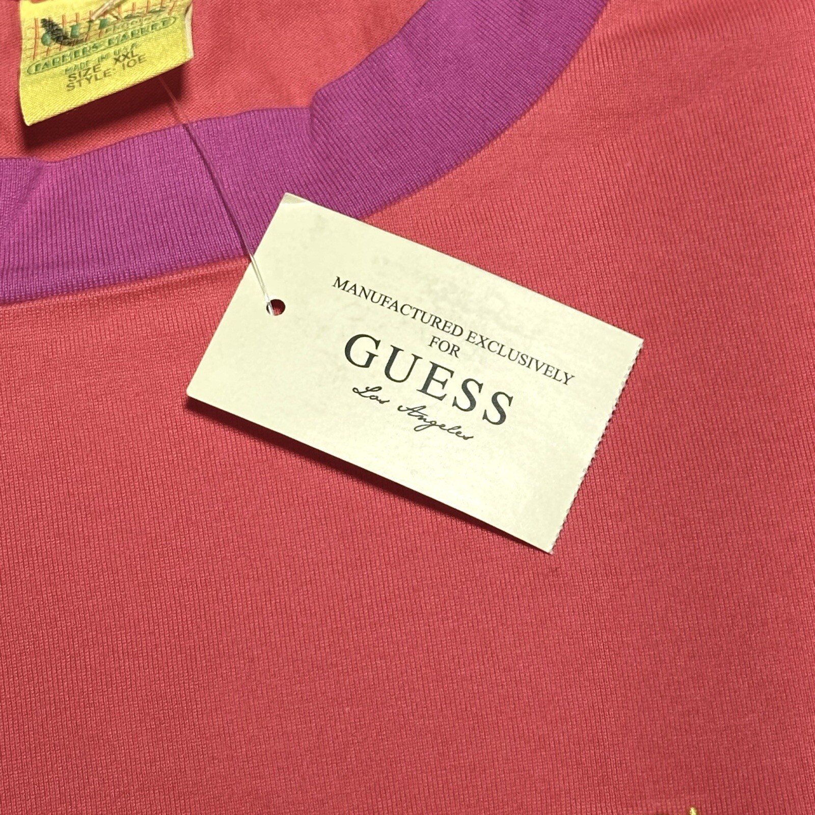 NEW GUESS Jeans USA Sean Wotherspoon Farmers Market Colorblock T-Shirt 2XL NWT gallery