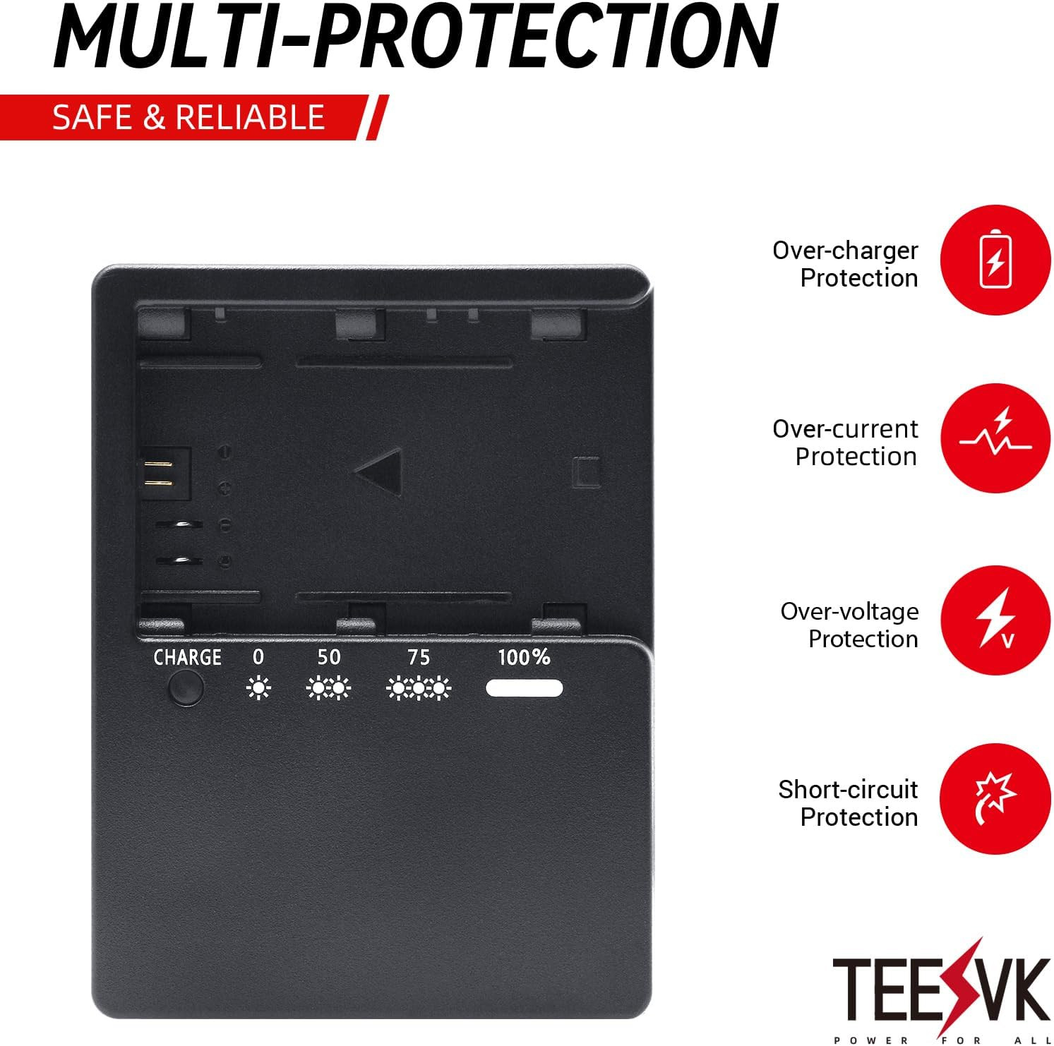 LP-E6 Battery Quick Charger for Canon: Compatible with LP-E6 LP-E6N LP-E6NH LC-E