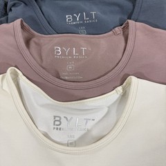 BYLT Mens Premium Basics Lux Short Sleeve T Shirt Size XL Pack Of 3 Crew Neck