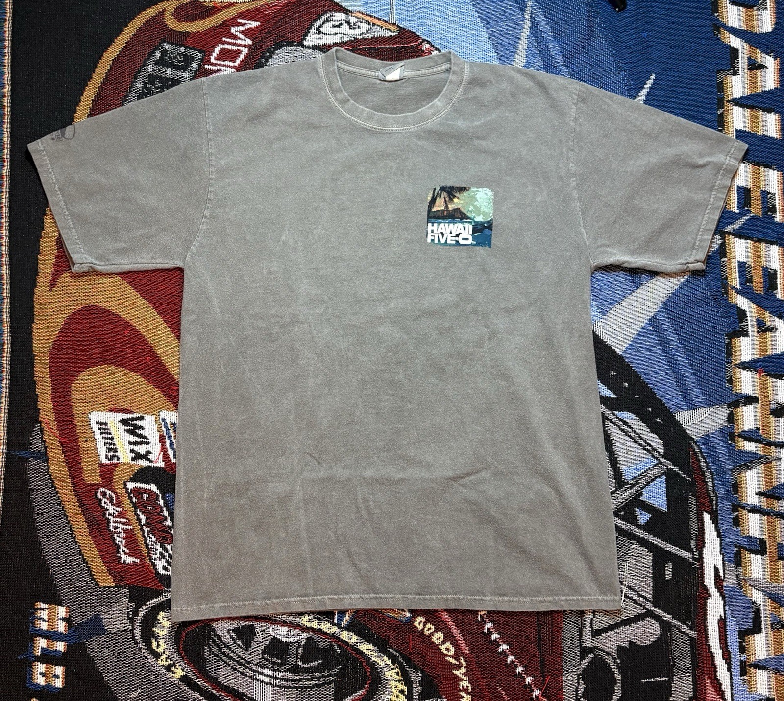 Hawaii Five-O Shirt TV Promo Crazy Shirts Men’s Large Dyed Gray Wash gallery