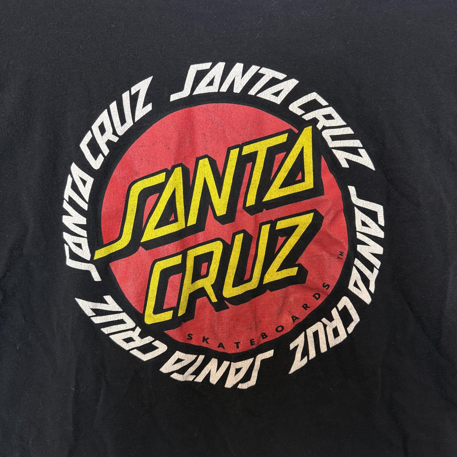 Santa Cruz Shirt Mens Medium Black Classic Dot Skateboard Graphic Logo Tee gallery