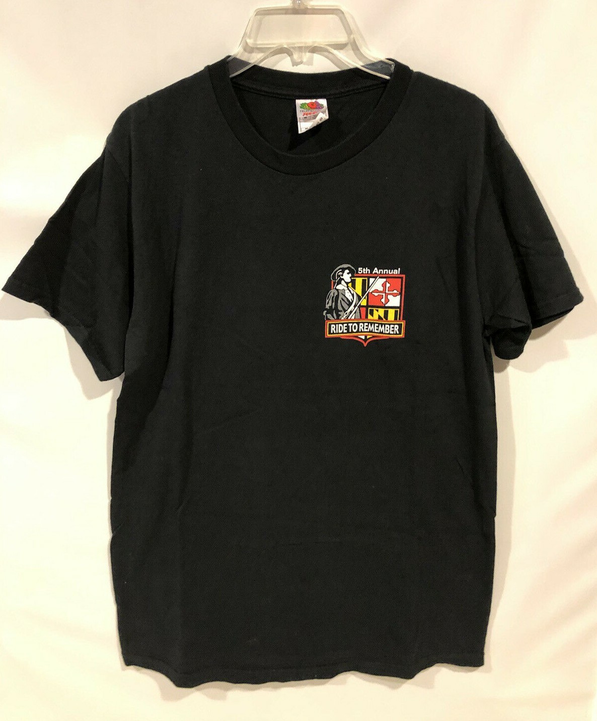 5th Annual Ride to Remember Flag Ride 2005 HD Baltimore Biker T-Shirt Black Sz M gallery