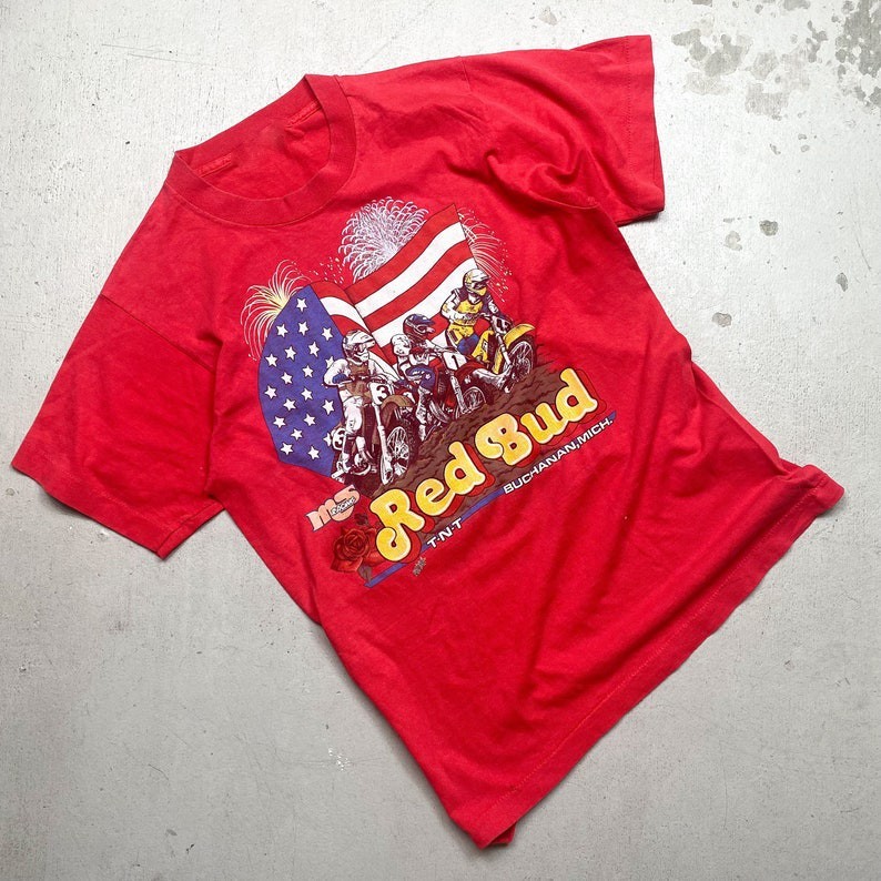 Vintage 1988 Red Bud Pro Motocross National Single Stitch T-Shirt Medium gallery
