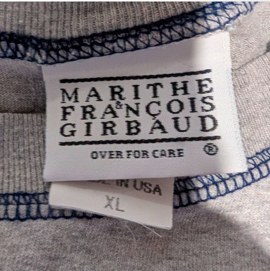 Vtg 1996 Marithe Francois Girbaud Jeans Ribbon Logo T-Shirt Gray XL Streetwear gallery