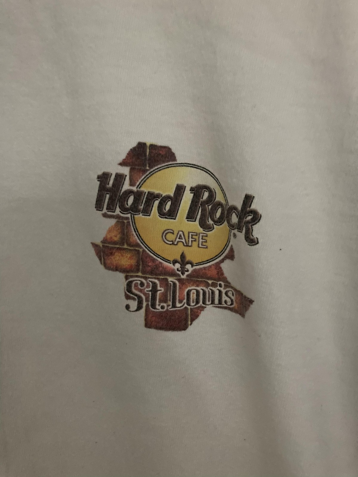 Vintage Hard Rock Cafe St Louis Shirt Mens XL White Graphic Double Sided 90s gallery