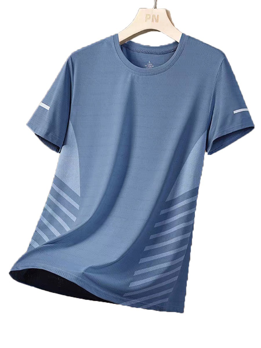 Ice Silk T-shirt Loose Fit Tee Vacation Wear Printed Pattern Moderate Stretch gallery