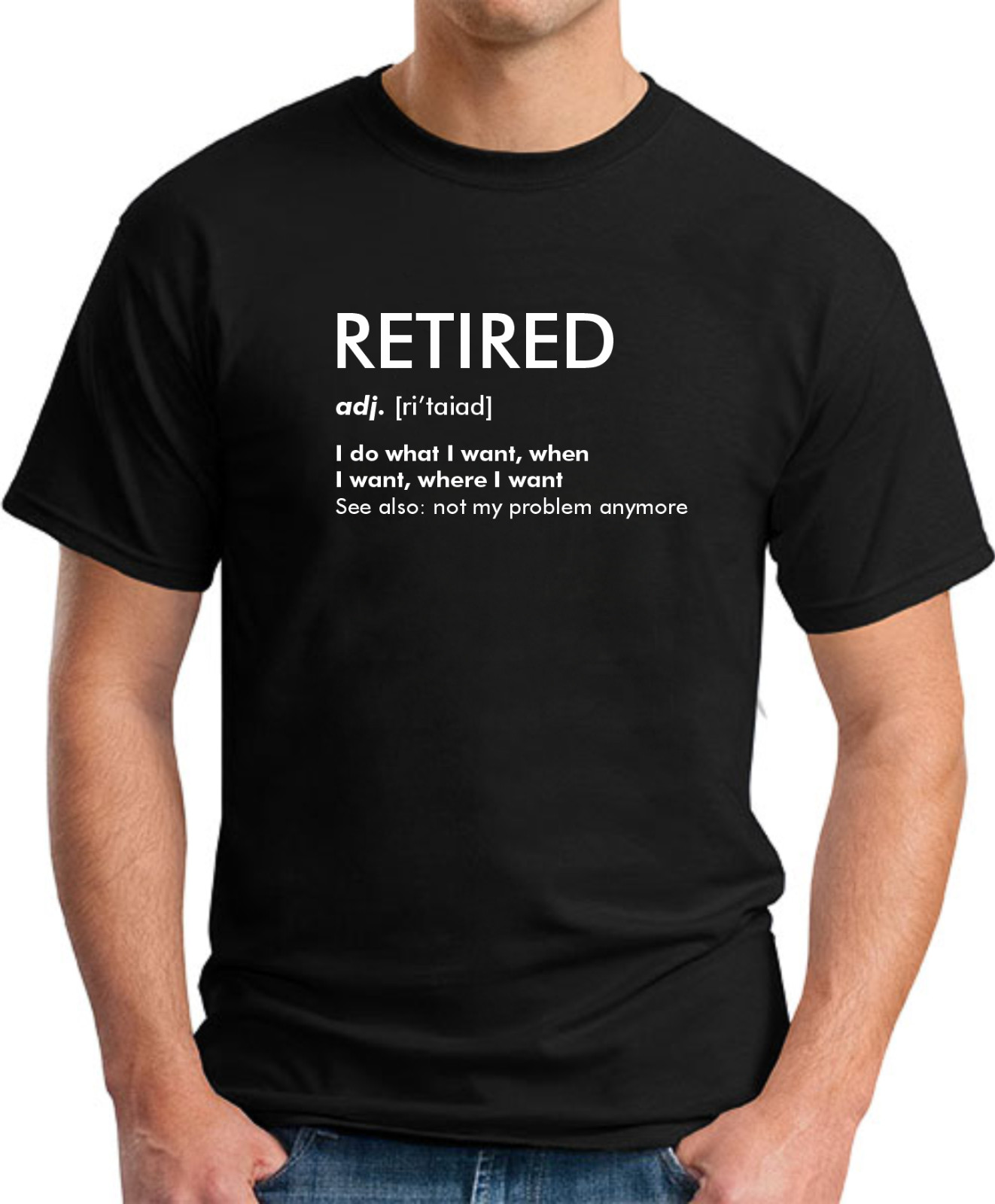 RETIRED (ADJ.) DEFINITION T-SHIRT Father's Day Gift Mens Funny Family Dad Top gallery
