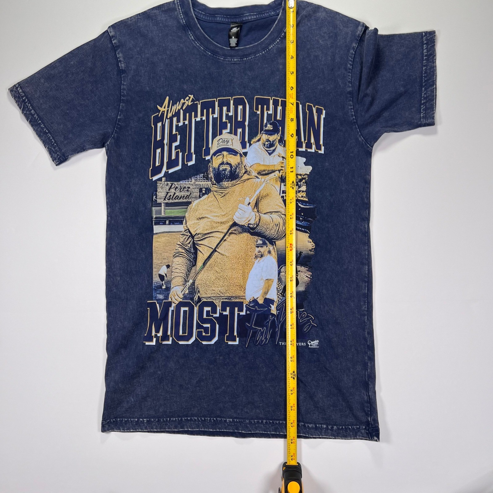Fat Perez Almost Better Than Most Golf T-Shirt AS Colour Blue Mineral Wash Small gallery
