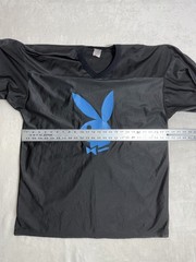 🔥 Vintage Playboy x Don Alleson Athletic Jersey 3XL KARUPT 44 Black Blue Shirt