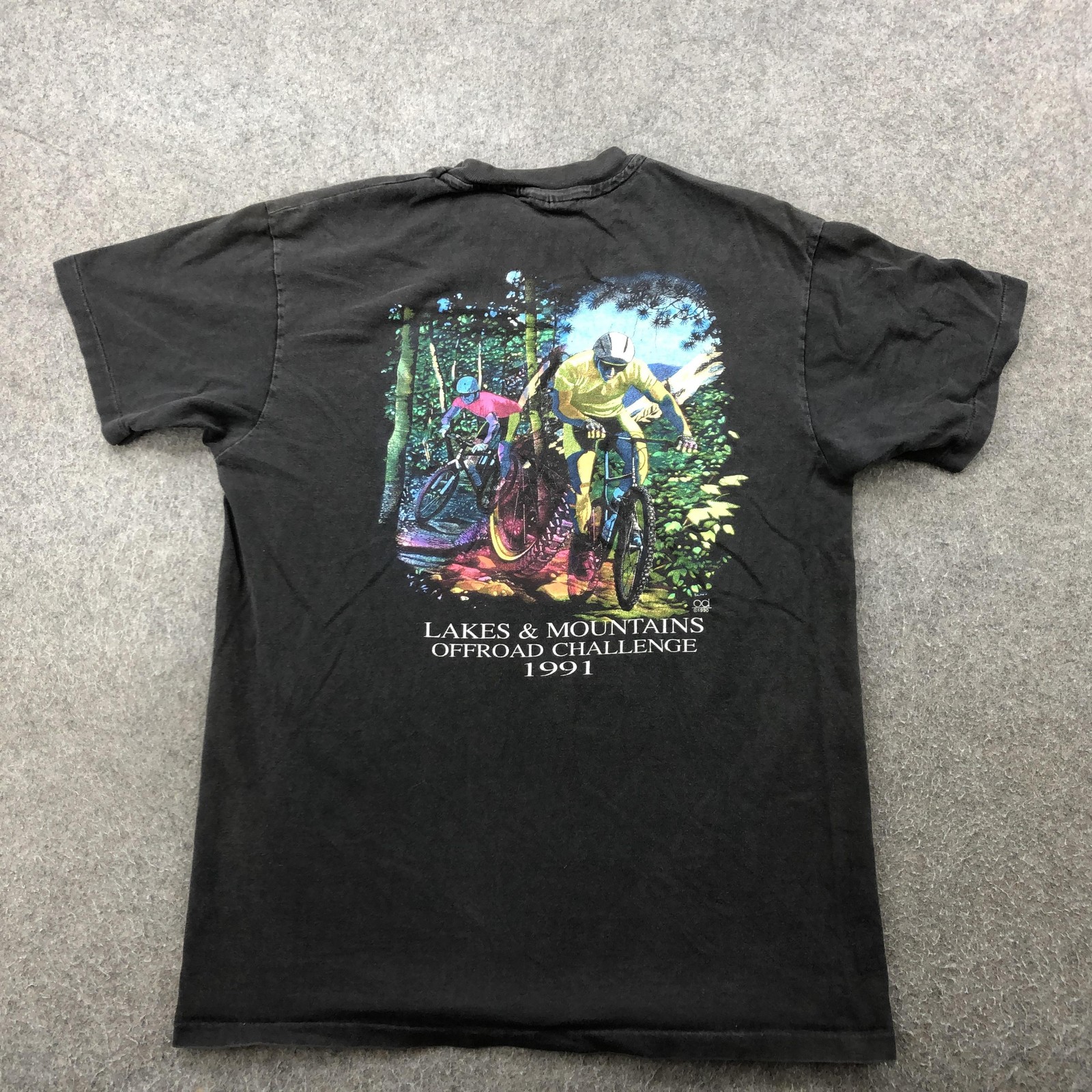 Vintage Mountain Biking Shirt Men Large 1991 Lakes & Mountains Offroad Challenge gallery