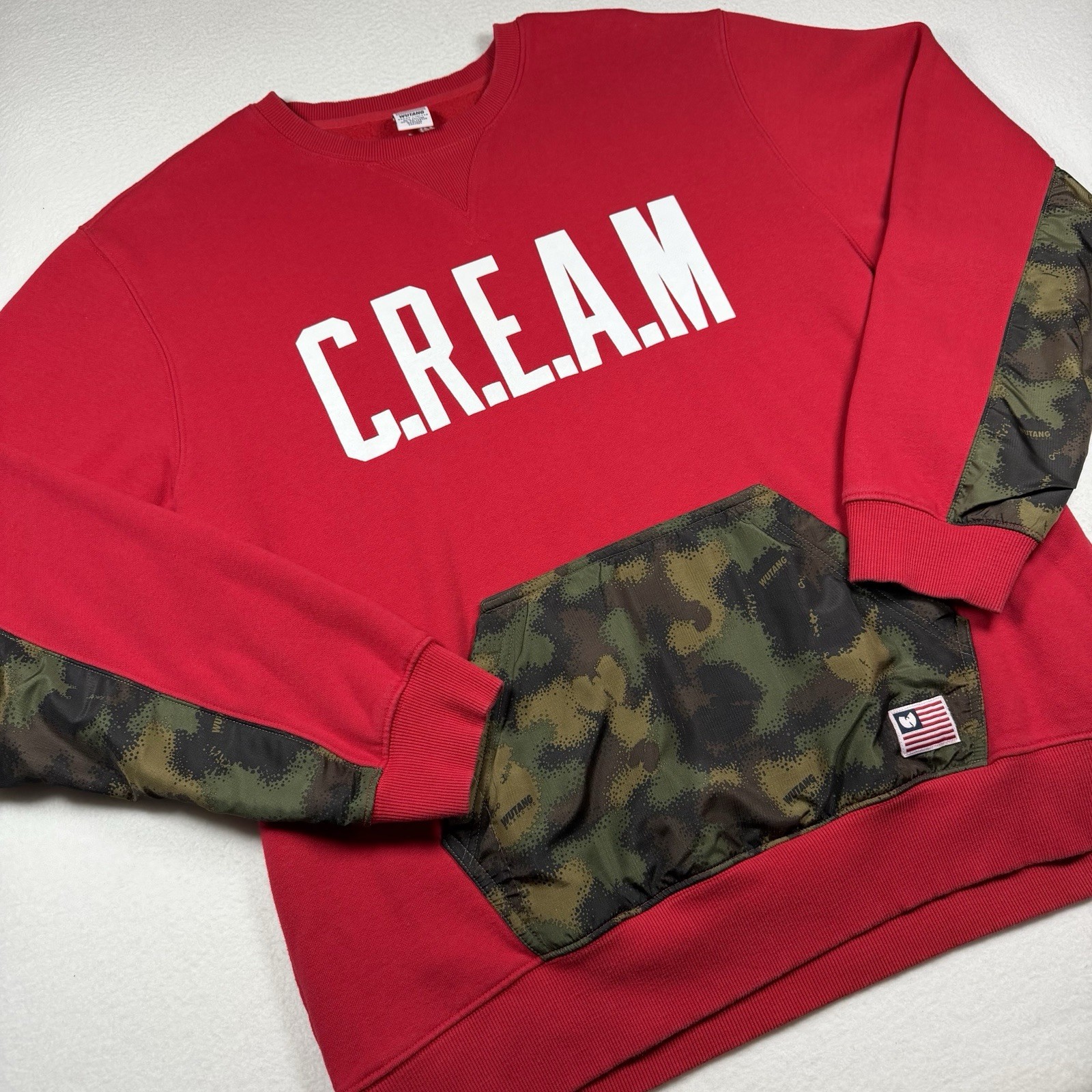 RARE Wu-Tang CREAM Sweatshirt Red Camo Size 2XL Crewneck Wu-Tang Brand Limited gallery