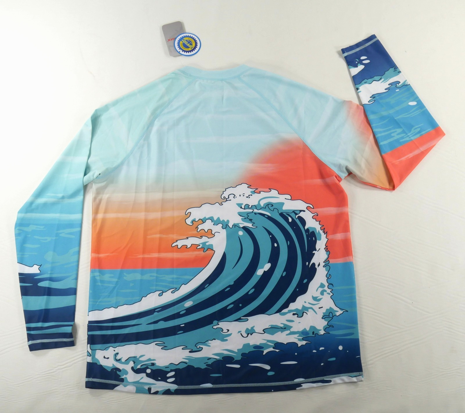 VAYAGER Swimming UPF 50+ Rashguard Long Sleeve Quick Drying Shirt Men Large New gallery